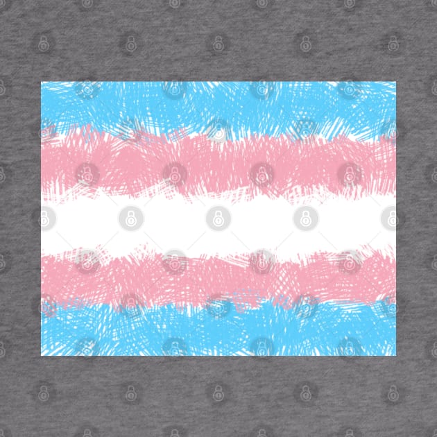 Trans Flag in a Crosshatch Design by PurposelyDesigned